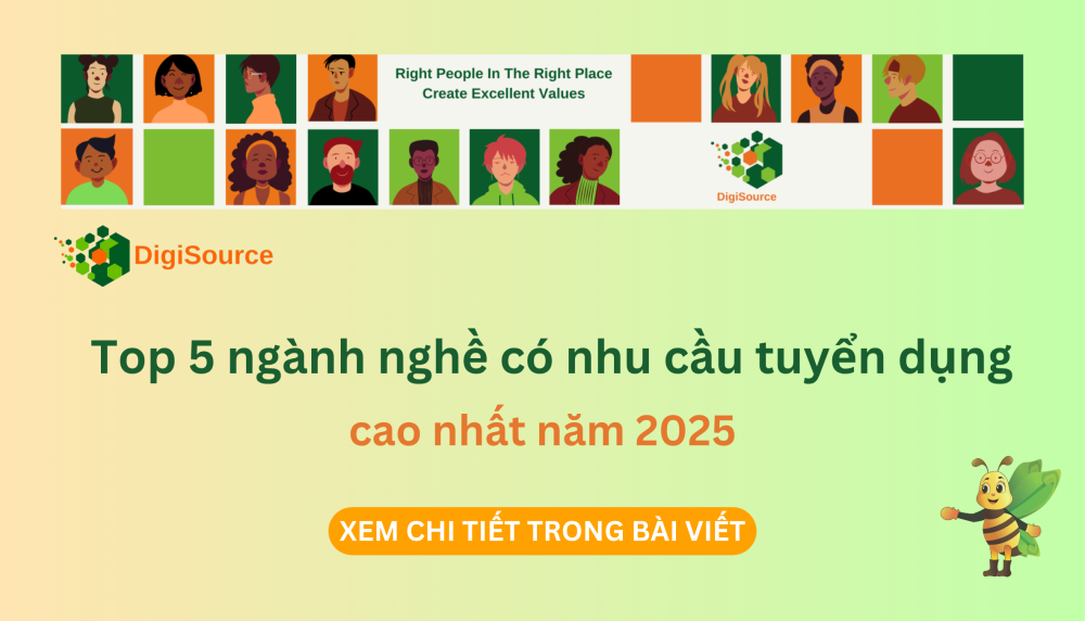 Top 5 ngành nghề có nhu cầu tuyển dụng cao nhất năm 2025