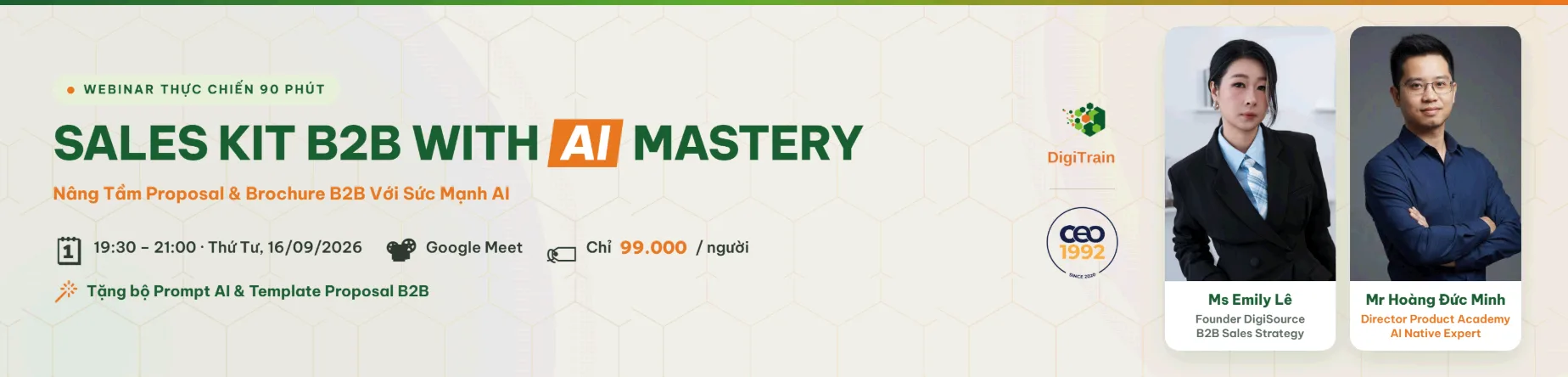 Sales Kit B2B with AI Mastery — Webinar thực chiến 90 phút